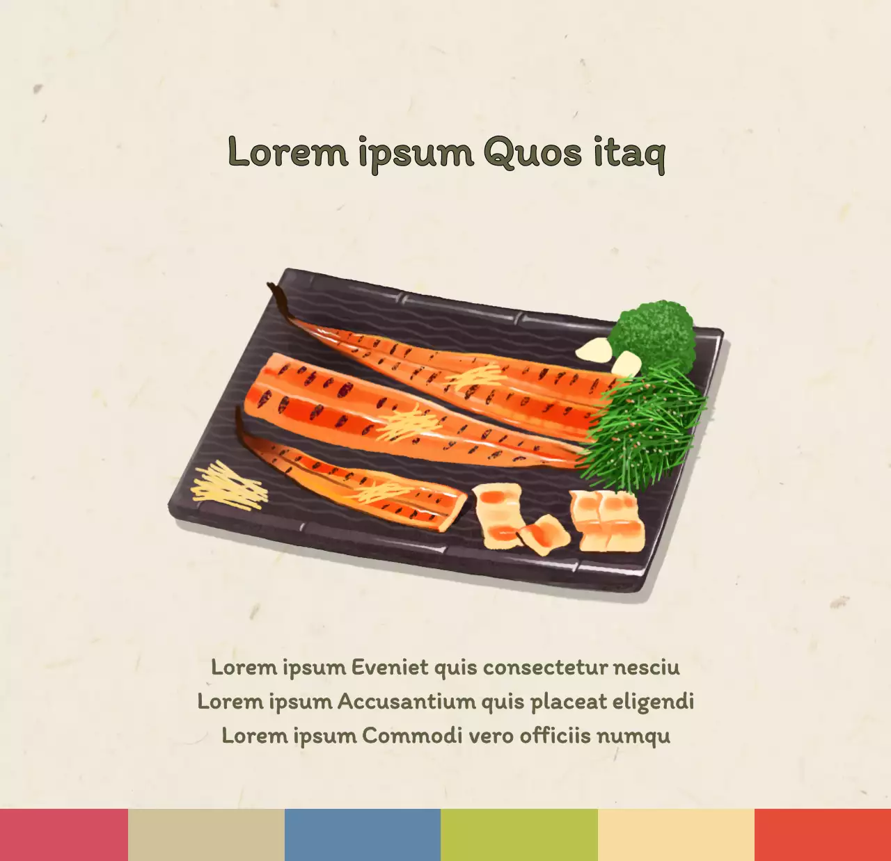 Traditioneller koreanischer Restaurantkonzept-Gutscheinkalender in Beige und Braun