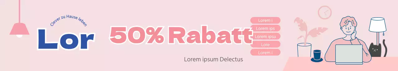 Rosa Ziplock-Verkaufsbanner