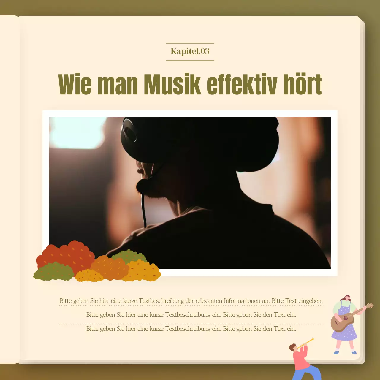 Die emotionale Wirkung herbstlicher Musik in einer Kombination aus Khaki und Orange