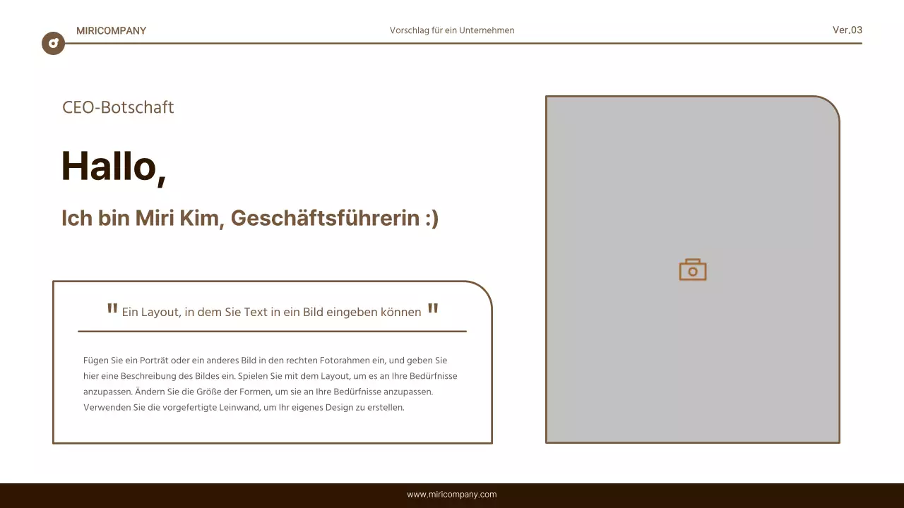 Einfacher Bericht mit brauner und weißer Textmarkierung
