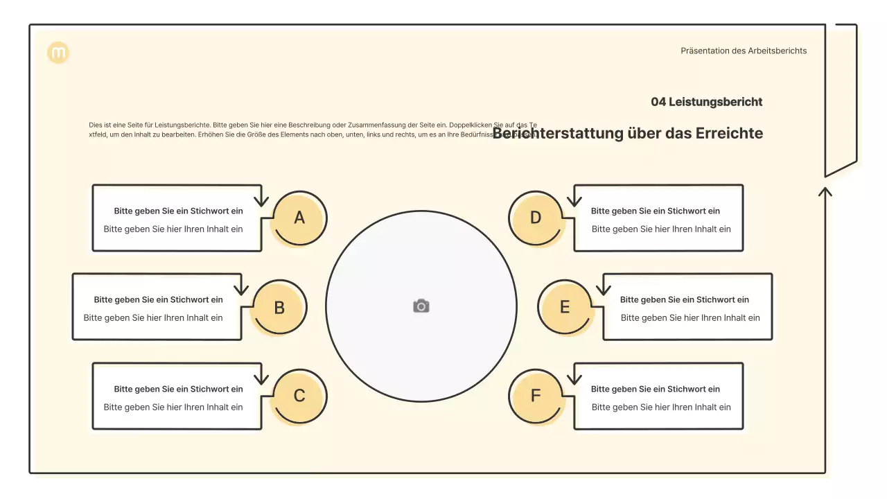 Punktformen mit Pfeilen in hellgelb Business-Präsentationsmappe