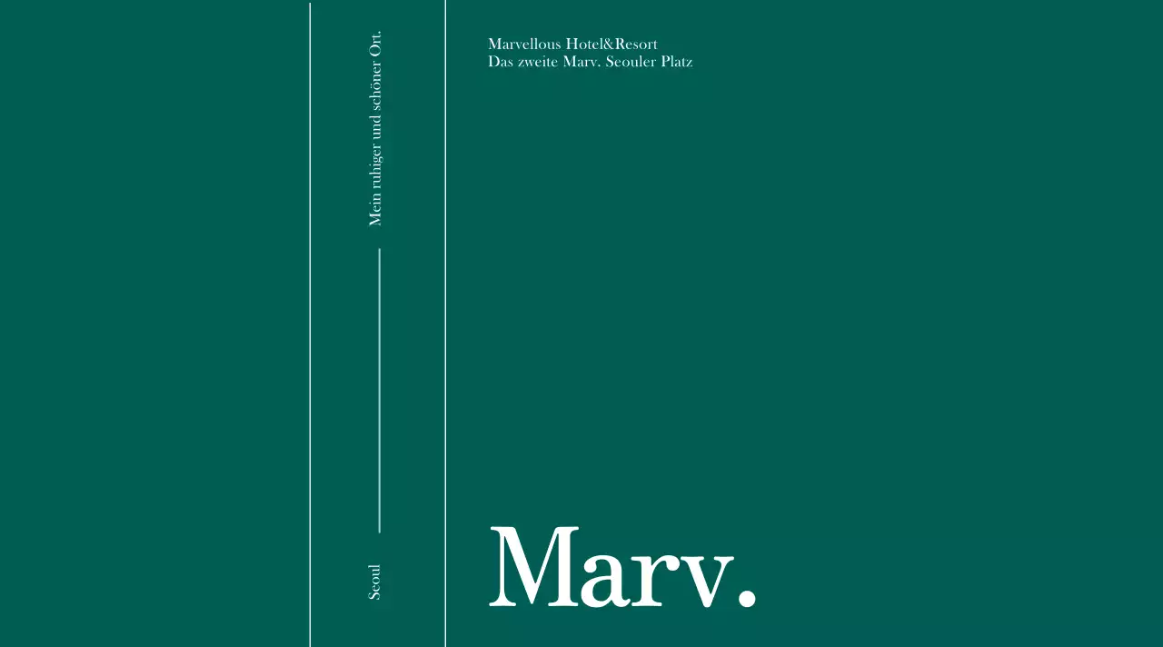Ruhig gestaltetes Etikett für abgefülltes Wasser mit dunkel-türkisem Hintergrund