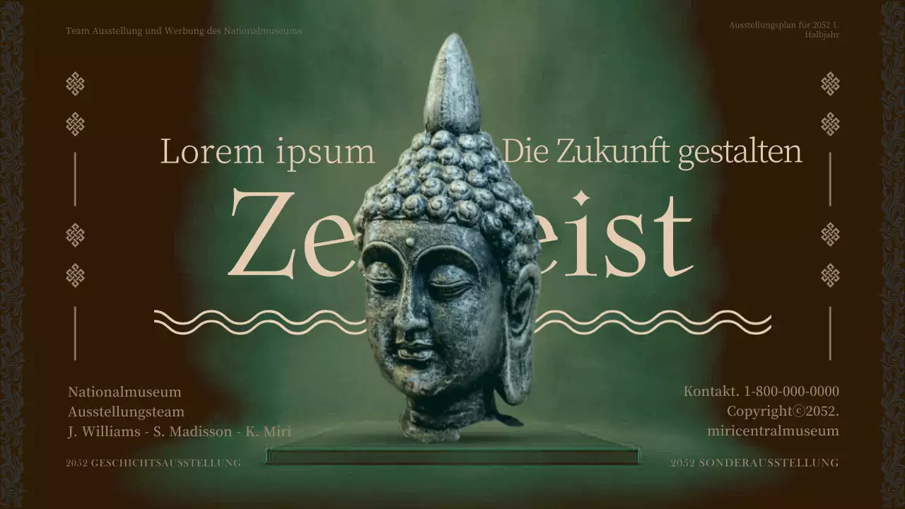 Brauner Ton Museum Ausstellungsprogramm Plan für die erste Hälfte des Jahres