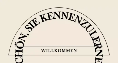 Einfacher, emotionaler Textstil in Hellbraun und Schwarz