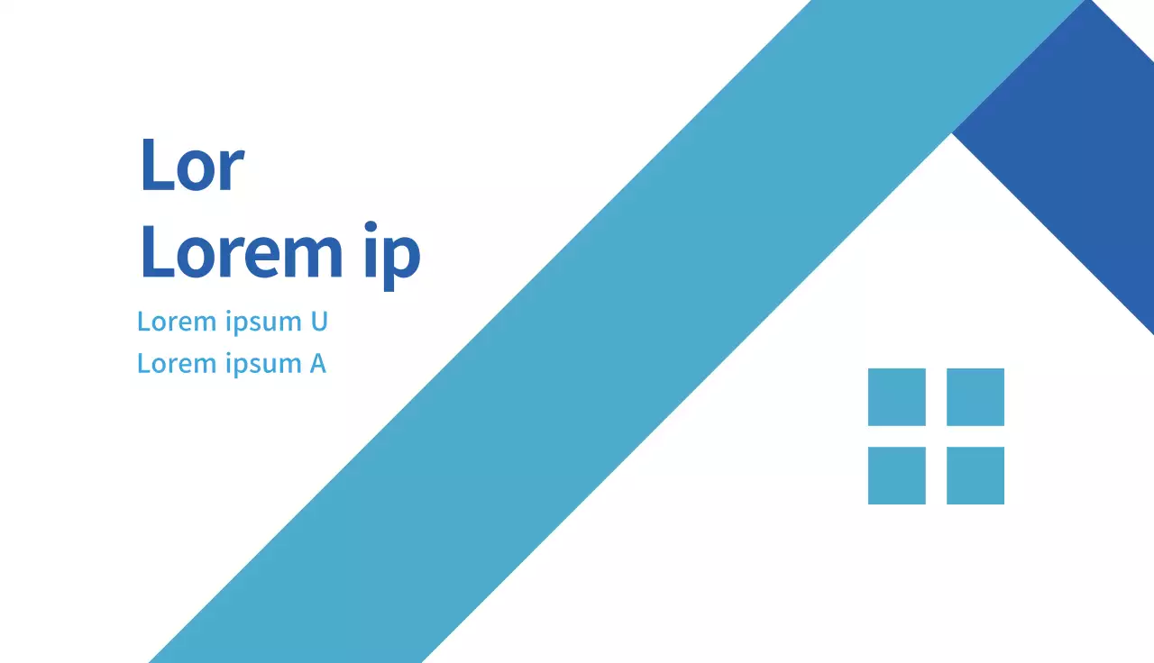 Blaue einfache Illustration Immobilienmakler