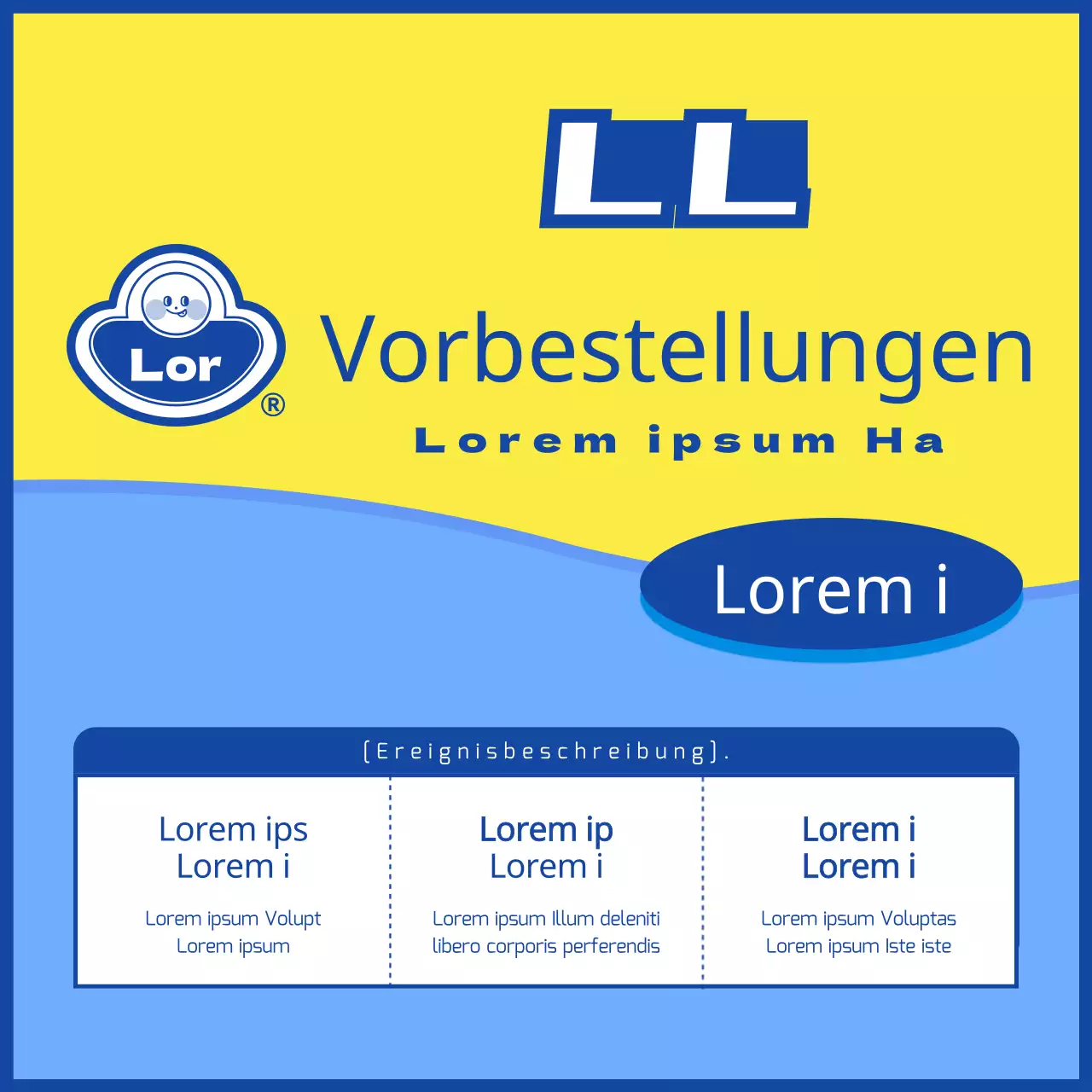 Gelbe und blaue 3-Minuten-Curry-Parodie Konzept Kartoffelgericht Rezeptbuch