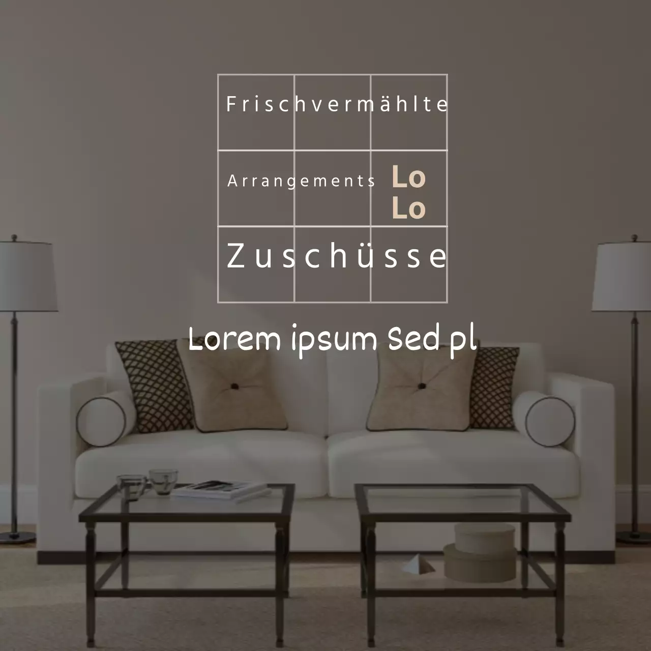 Staatliche Zuschüsse für ein beigefarbenes, aufgeräumtes Haus für Frischvermählte