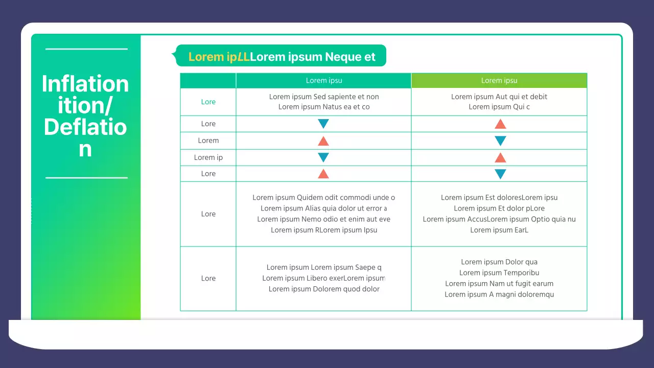 Blau-grüner Farbverlauf Illustration Ökonomische Theorie Vorlesungsmaterial