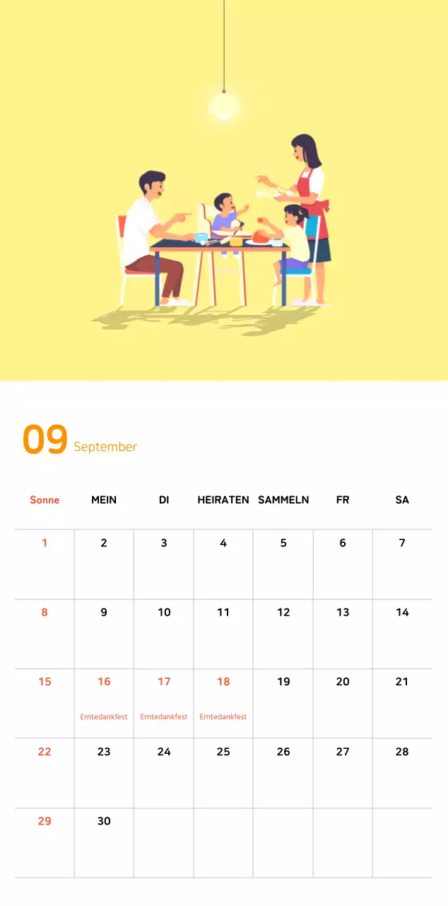 Warmes Familienkonzept in Pastellfarben