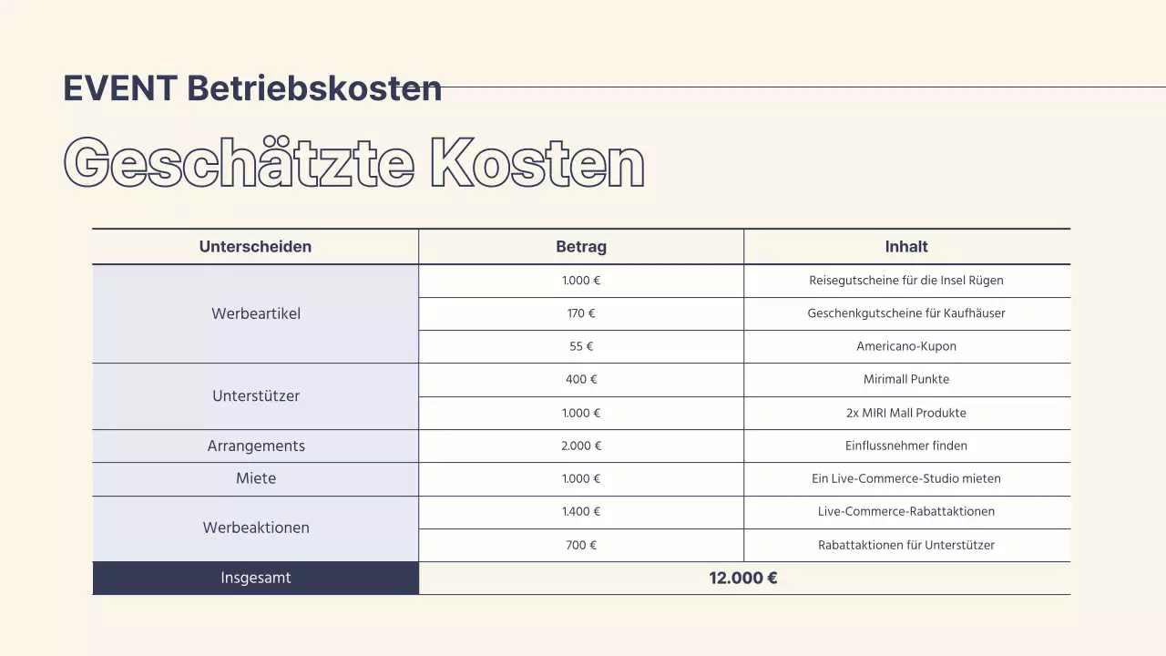 Black Friday Eventplaner für ein modernes Einkaufszentrum in Marineblau und Beige