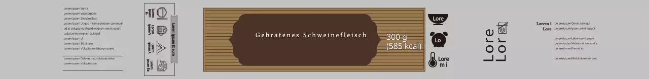 Graues Etikett für saubere Jerky-Lebensmittel