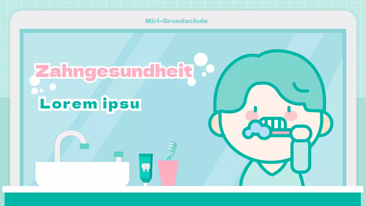 Mint Niedliches Kind IllustrationZahnärztliche Gesundheitserziehung