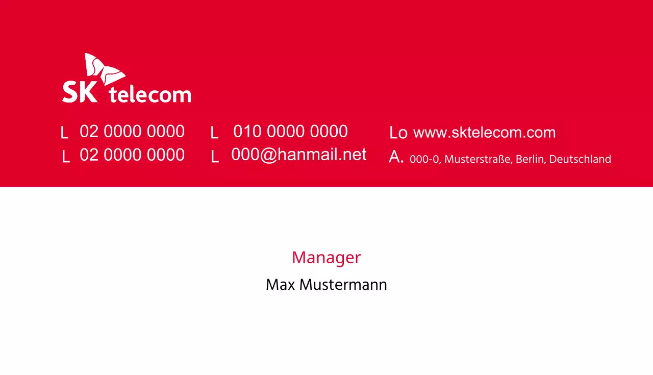 Visitenkarte des Unternehmensleiters