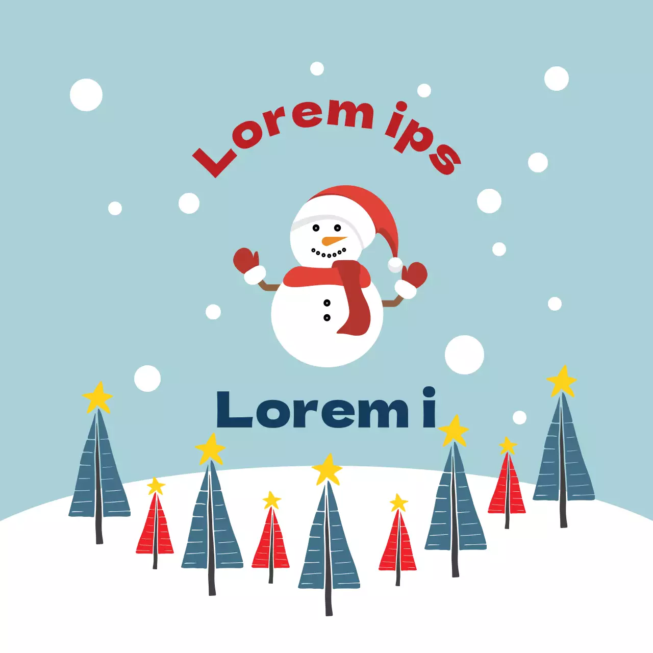 Roter Himmel Illustration Weihnachtsgruß Etikett