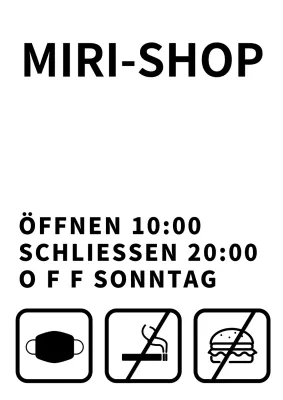 Einfaches weißes Ladenbeschriftungspapier