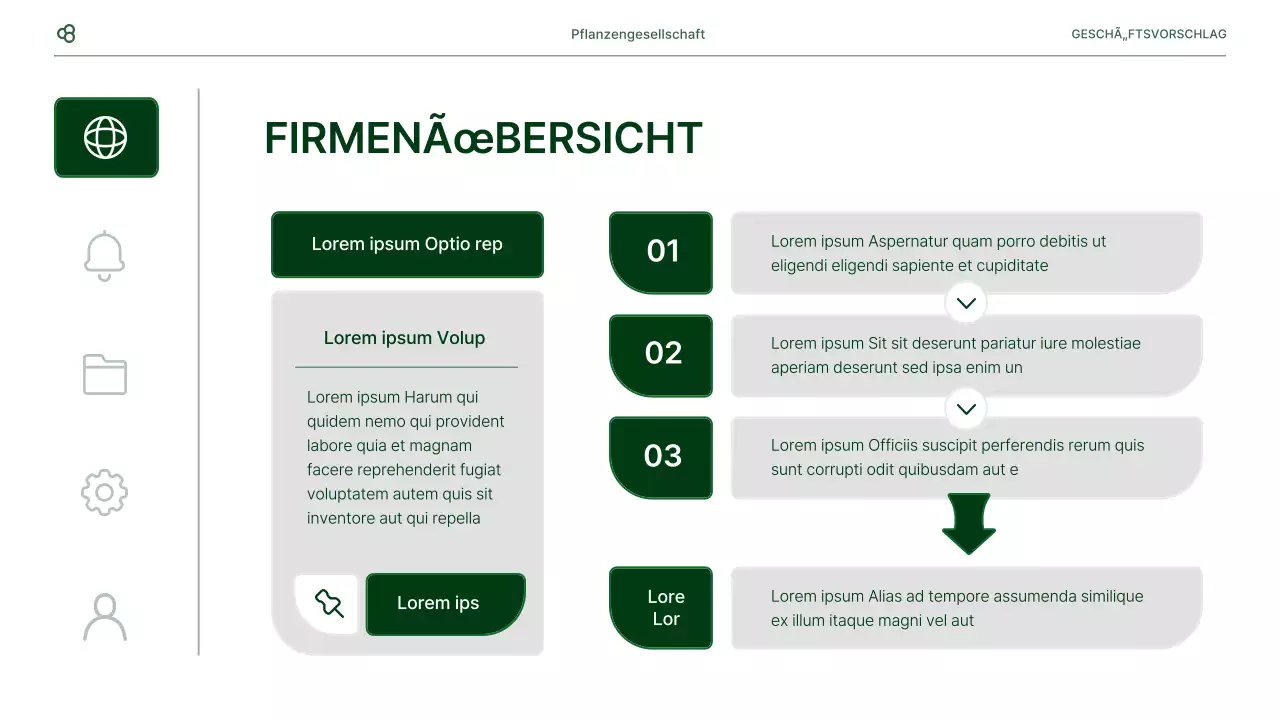Business Business Vorschlag in weiß und grün natürlichen Blatt Konzept