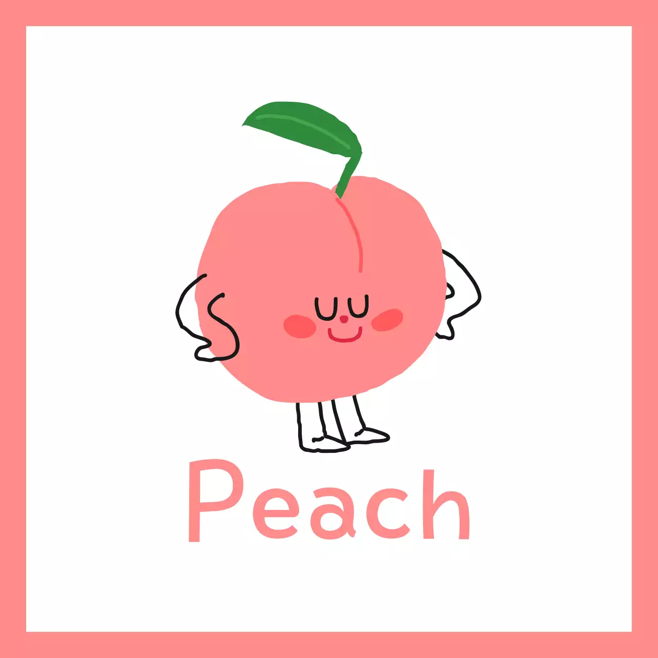 ピンク かわいい フルーツ ポスター ロゴ