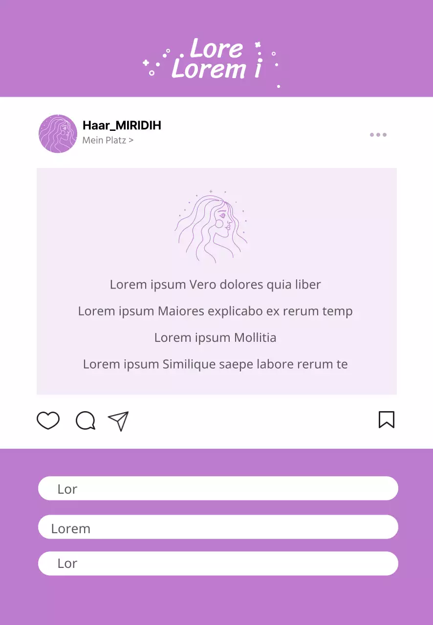 lila Instagram niedlich Coupon Schönheitssalon Reiskuchen Nachricht