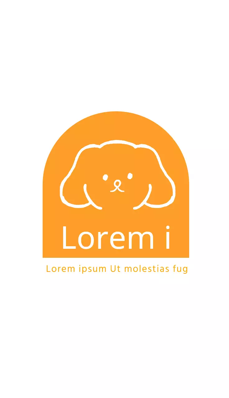 Nette Haustier-Café-Visitenkarte mit gelben Hund Illustration