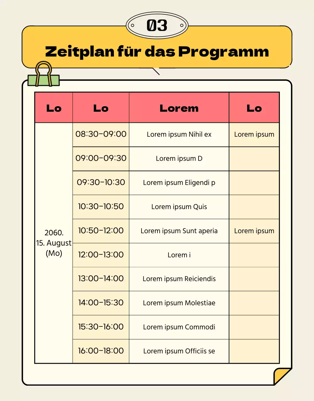 Gelbes und rosafarbenes geteiltes Layout Leitfaden für die Teilnahme an lokalen kulturellen Touren