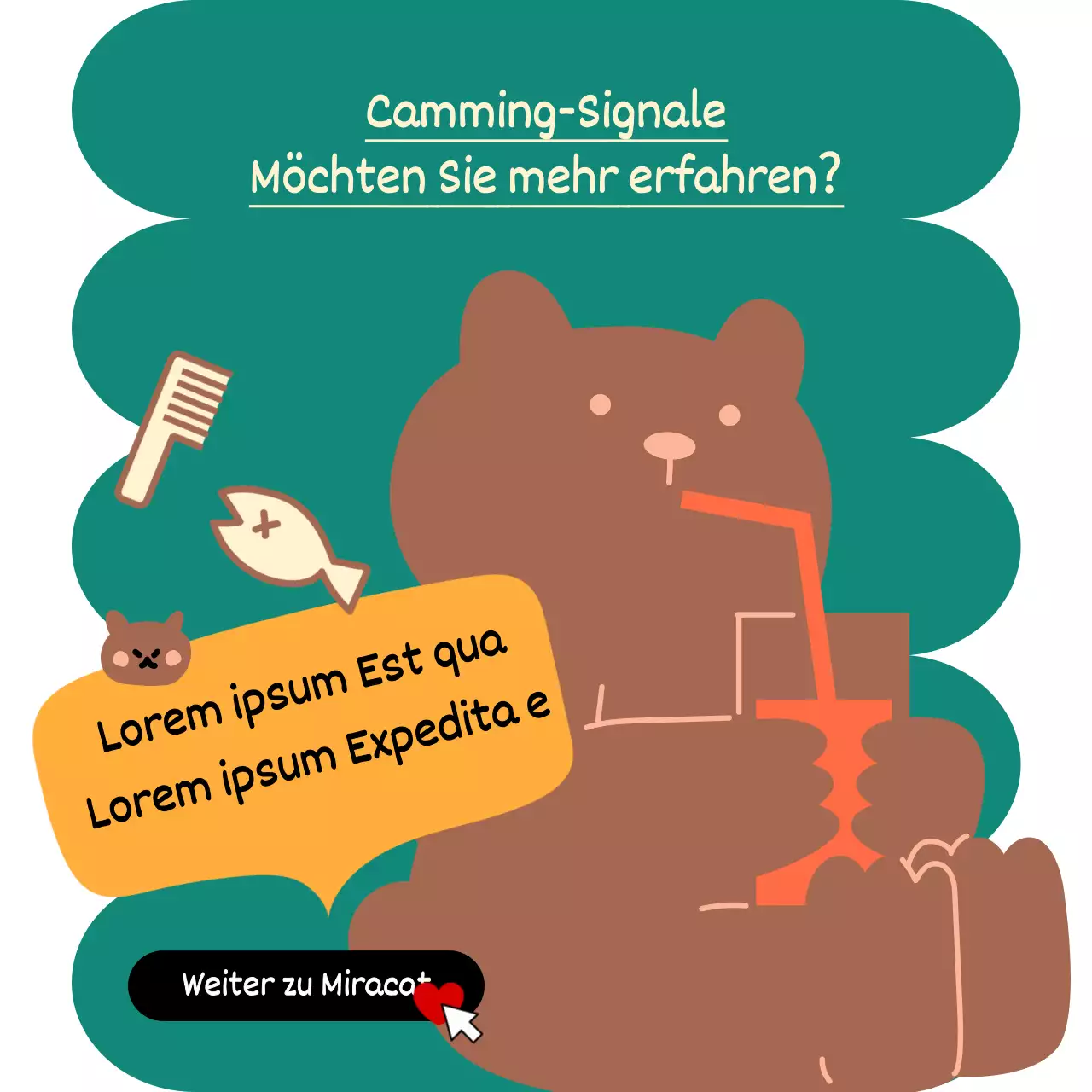 Brown und Yellow's liebenswerte Katzensprachgeschichte