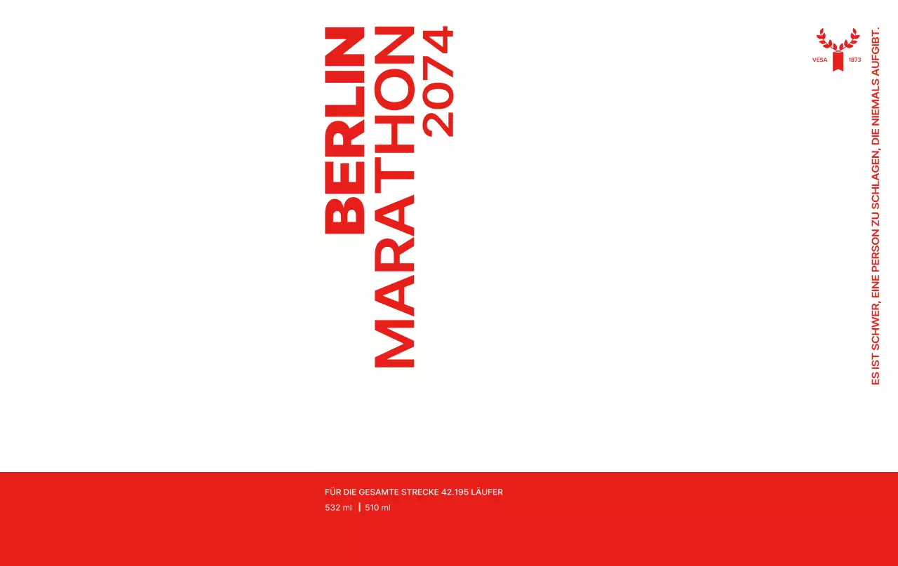Gestaltung eines Marathons mit rotem Farbschema