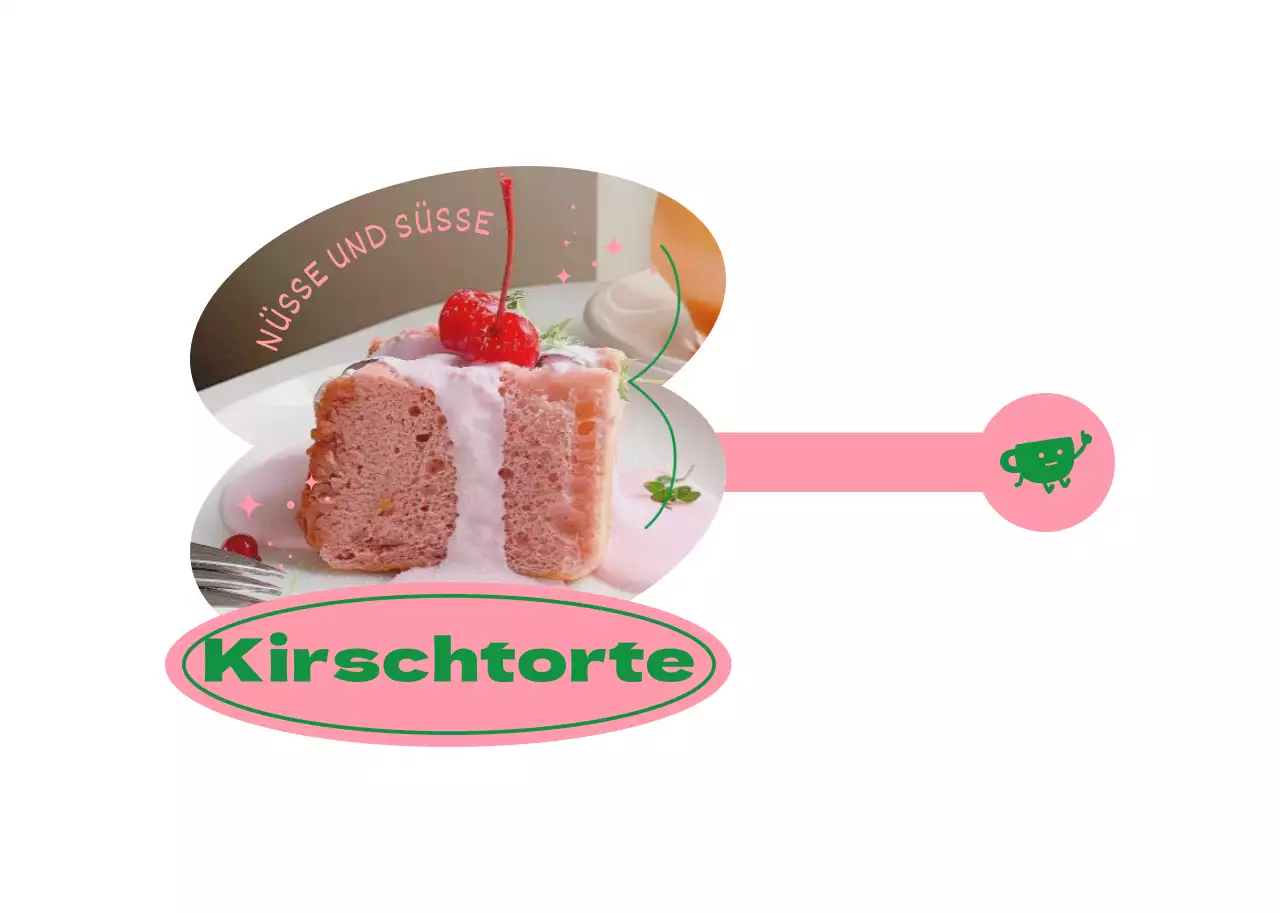 Dessertmenüs mit niedlichen, farbenfrohen Konzepten anleiten