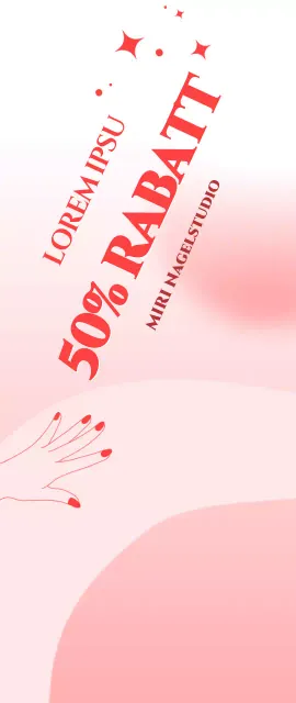 Werben Sie für Ihr Nagelstudio mit einem hübschen rosa Hintergrund