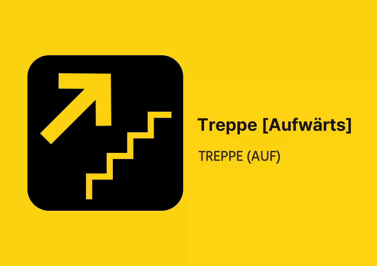 Clean Style Treppenführung in gelb und schwarz