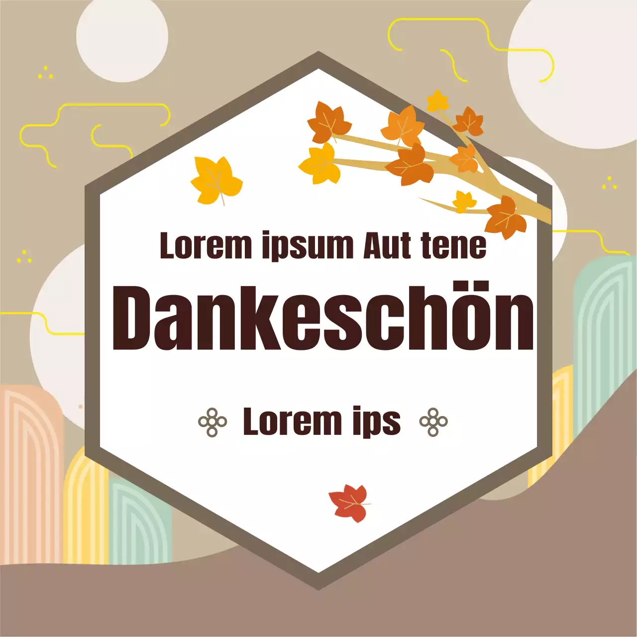 Beige Traditionelle Ahorn Obon Grüße