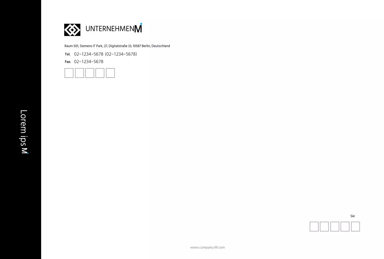 Schwarz Einfach Modern Corporate Jacket Großer Umschlag