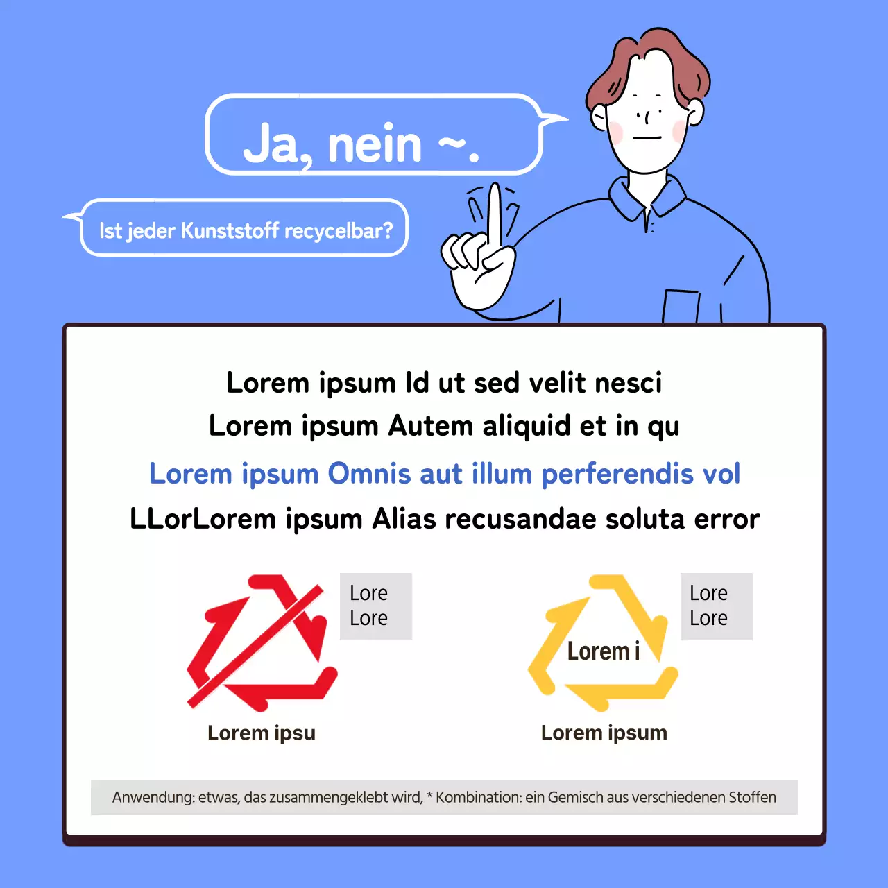 Ein einfacher Leitfaden für Recycling in Blau