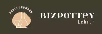 Entwerfen Sie eine einzeilige Schürze mit dem Logo eines Töpferateliers, das Töpferwaren als Strichillustration zeigt.