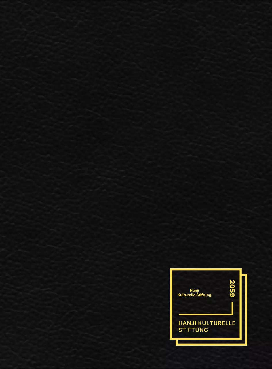 Ein Werbemittel für die Hanji Cultural Foundation mit einer klaren Form im Layout-Stil.