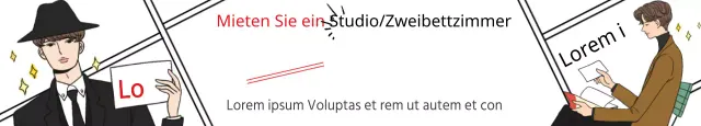 Mieten Sie ein Studio/Zweibettzimmer