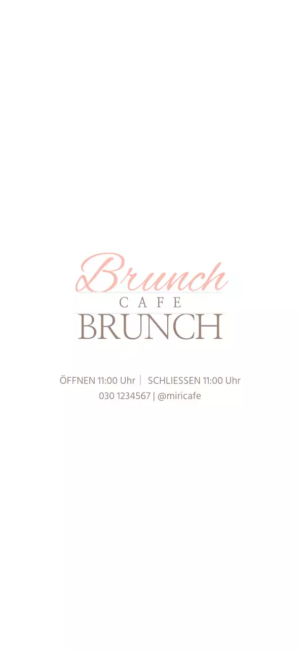 Einfaches Brunch-Café-Menü in Rosa und Braun für Preisgestaltung und Werbung