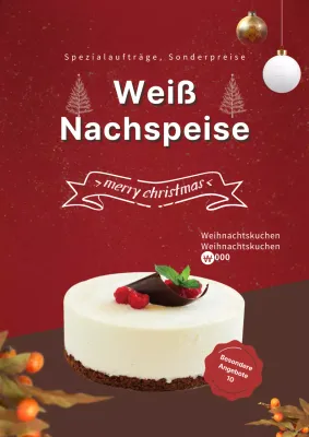 Rote, luxuriöse Weihnachtskuchen im Angebot