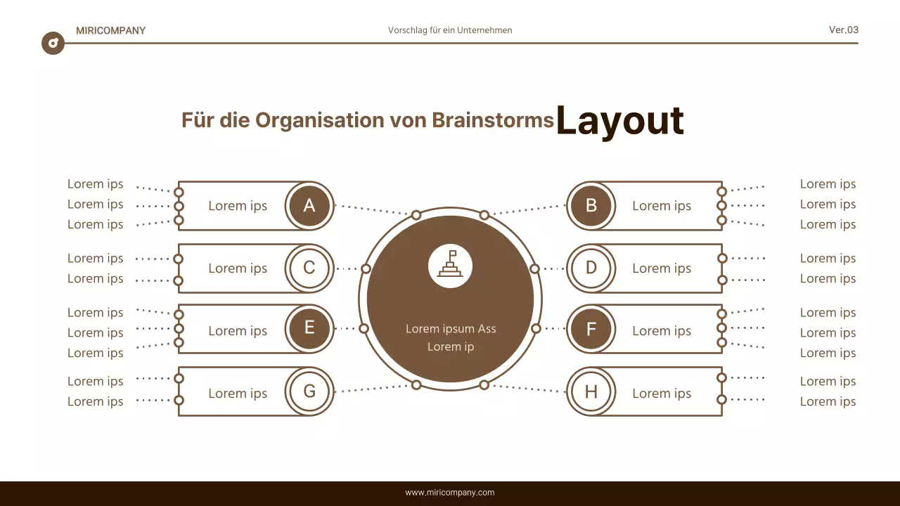 Einfacher Bericht mit brauner und weißer Textmarkierung