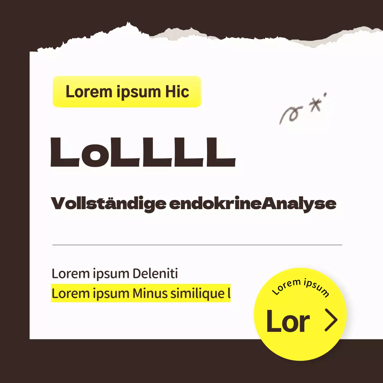 Eine einfache gelbe und schwarze innere Klasse Analyse Ausbildung Schule Rekrutierung Förderung