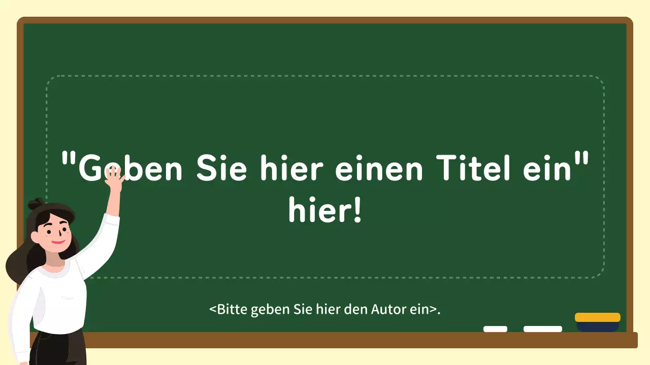 Grün-weiße Kreidetafel - Leitfaden für die Konzeption