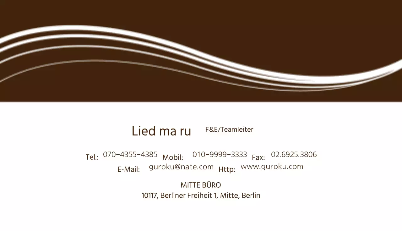 Miradi Büro Visitenkarte