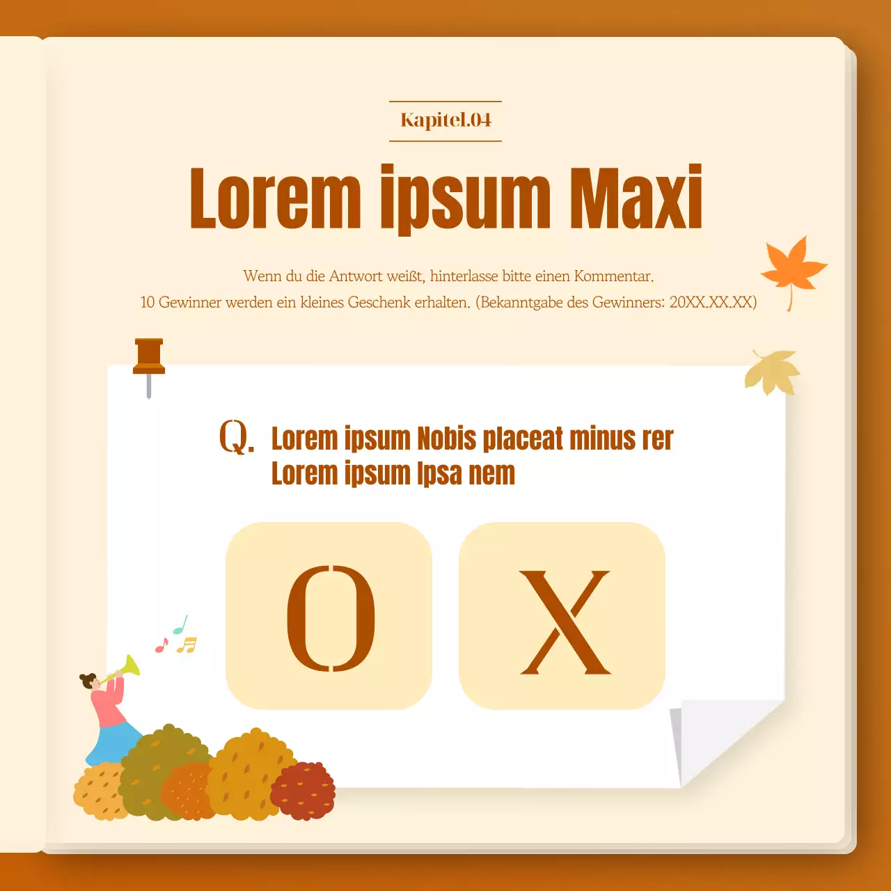 Die emotionale Wirkung herbstlicher Musik in einer Kombination aus Khaki und Orange