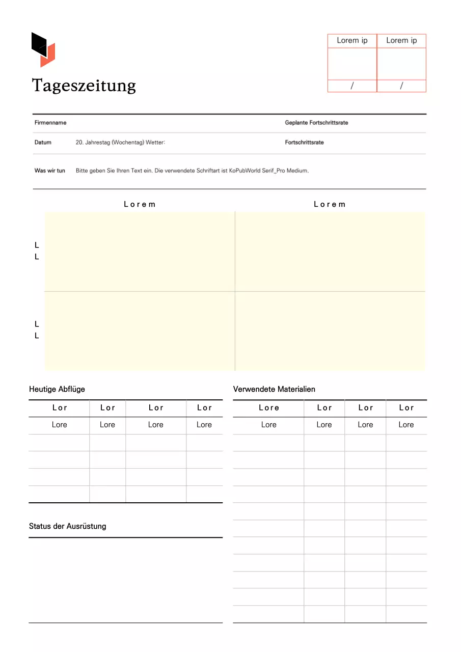Ein sauberes, weiß-beiges Tagebuch für tägliche Aufgaben