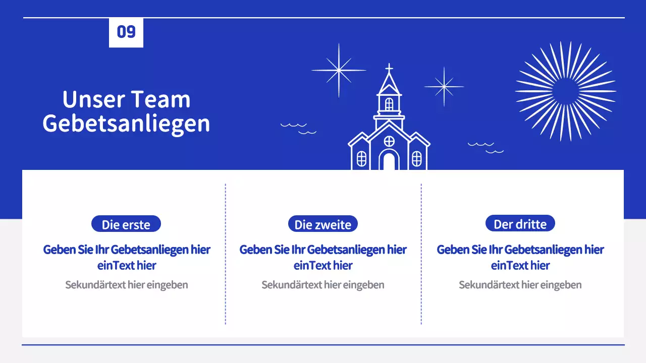 Eine einfache Sommermission mit blauen und weißen Linien