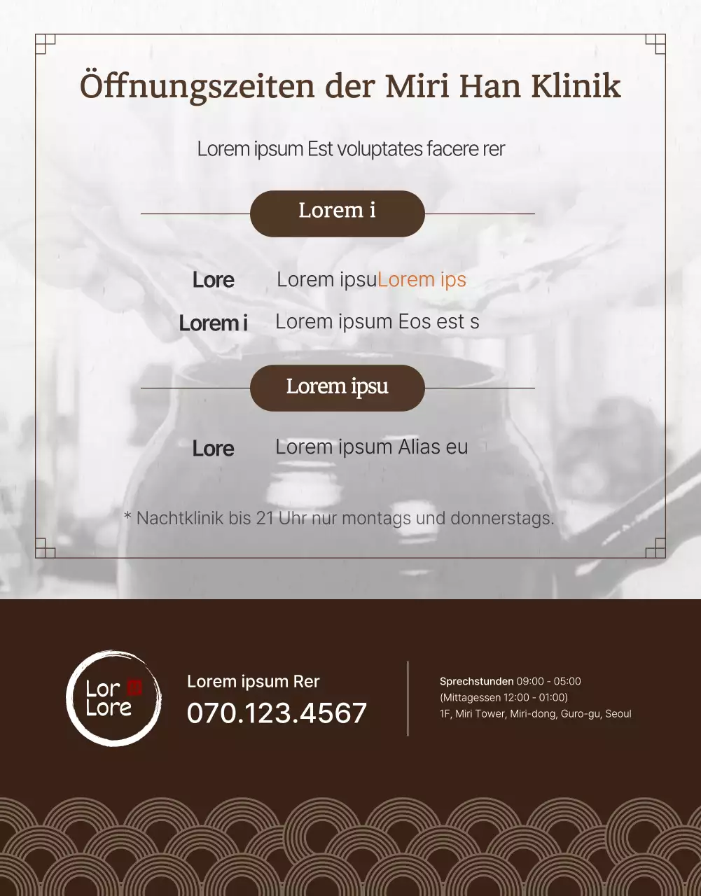 Braun gefärbte orientalische Klinik Behandlung für IBS im Detail