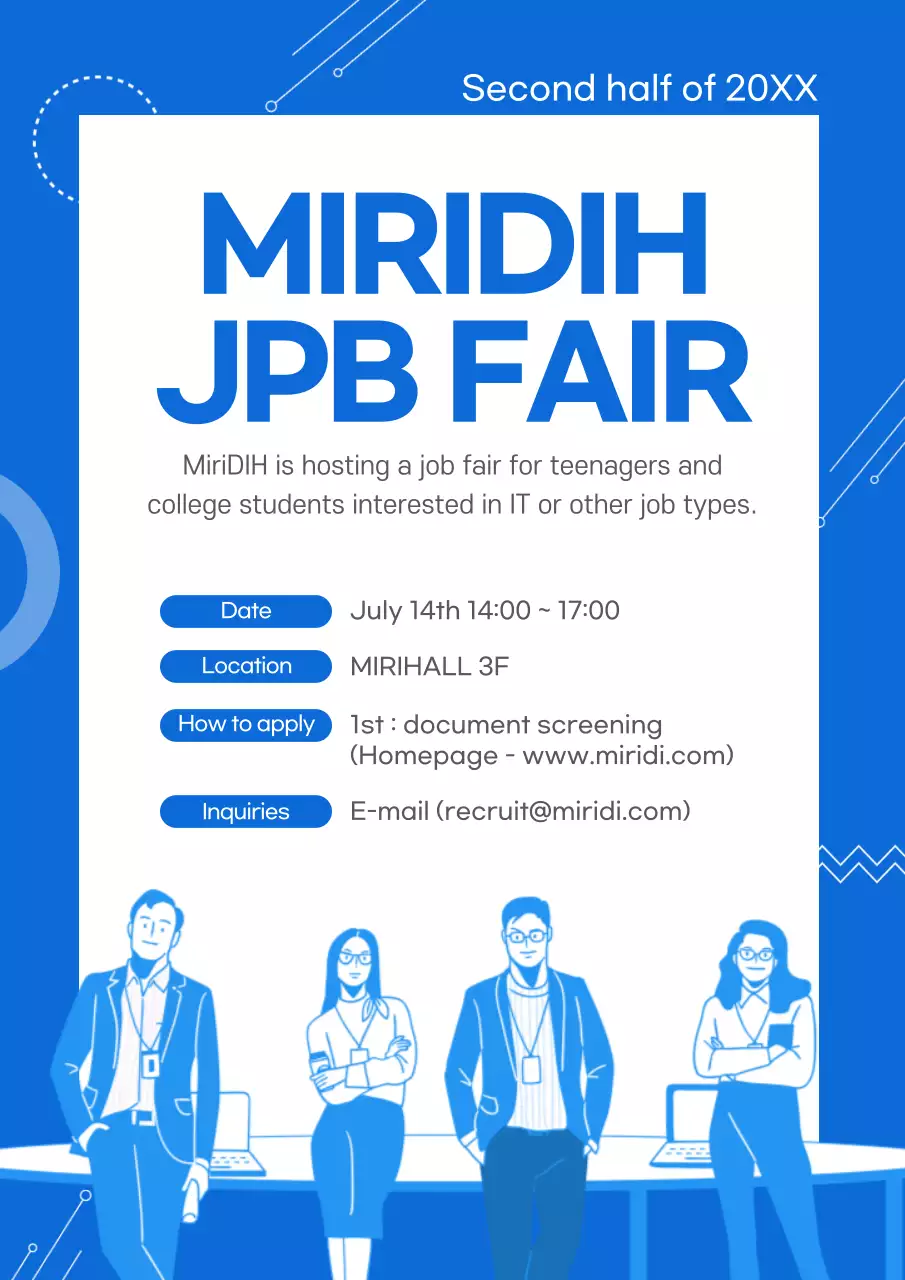 Blue Simple Blue Miridigroup to hold second half recruitment information session