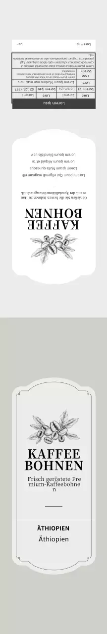 Illustrierte lindgrüne Verpackung für Vincci Cafe Kaffeebohnen