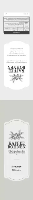 Illustrierte lindgrüne Verpackung für Vincci Cafe Kaffeebohnen