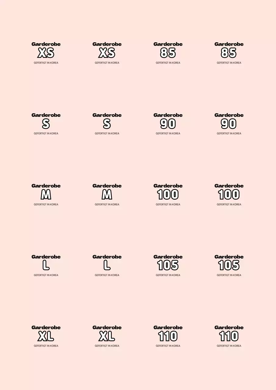 Einfache Aufkleber in Kleidungsgröße Transparente Freihandaufkleber