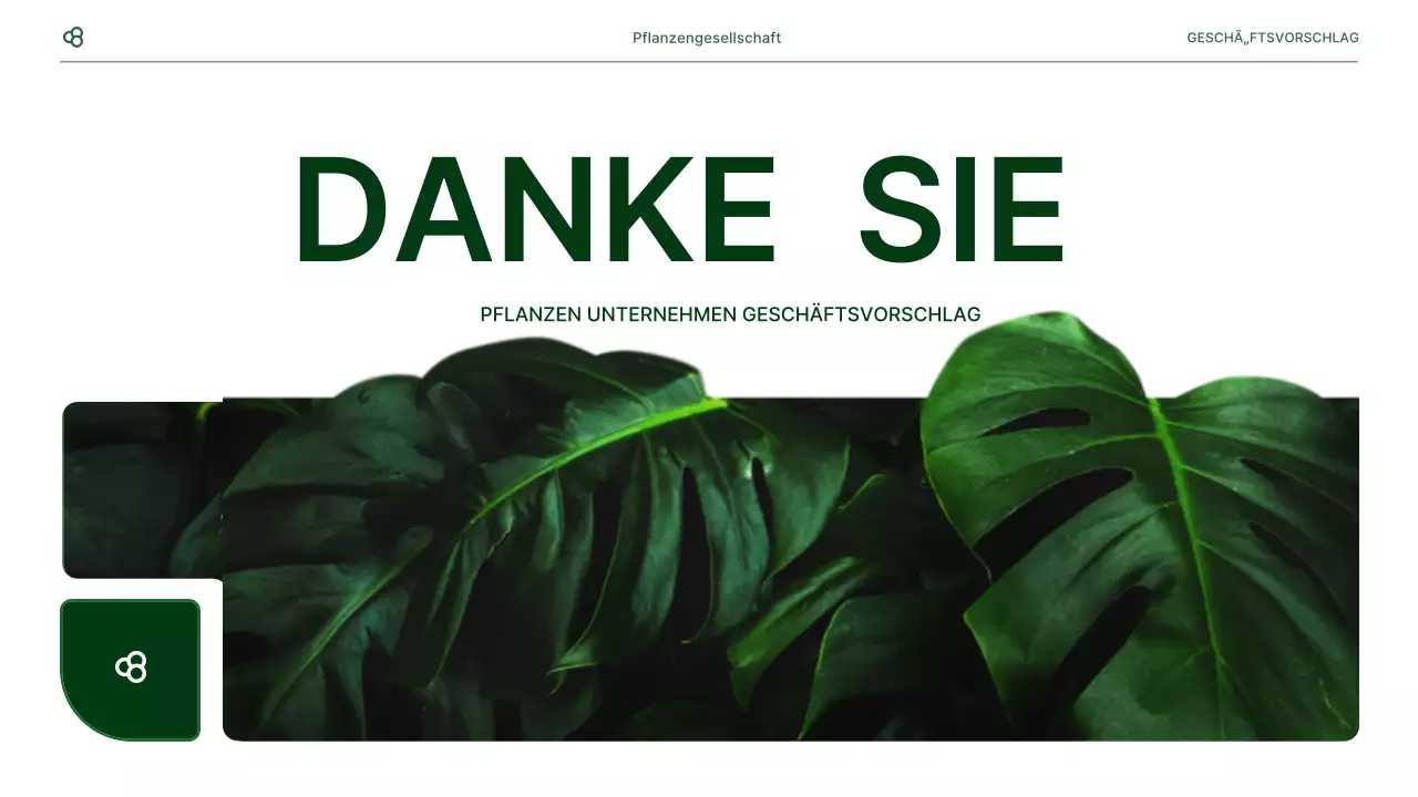 Business Business Vorschlag in weiß und grün natürlichen Blatt Konzept